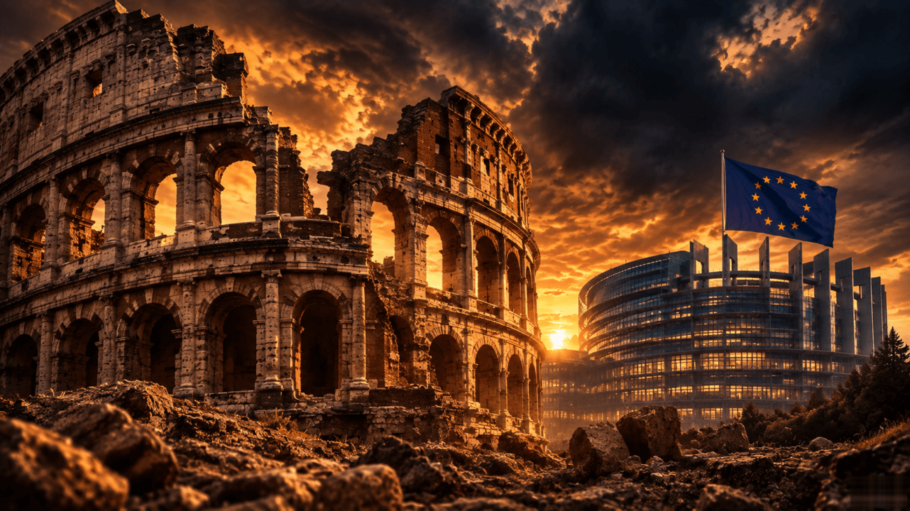 De Roma a Bruselas: el patrón que destruye imperios